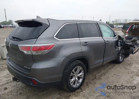 2015 Toyota Highlander Xle V6 from USA, damaged, VIN 5TDJKRFH2FS198098